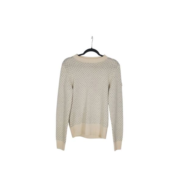 NWT Fjallraven Women's Ovic Nordic Sweater Sz XS Chalk White 100% Wool - Picture 1 of 10